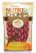 Pork Chomps Premium Nutri Chomps Chicken Flavor Braids - Rawhide-Free Dog Chews - £6.93 GBP+