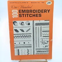 Vintage Coats and Clarks Book 150, 100 Embroidery Stitches Pattern Bookl... - £11.37 GBP