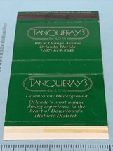 Vintage Matchbox Cover  Tanqueray’s Bar &amp; Grill Orlando, Fl  gmg Downtown Under - $12.38