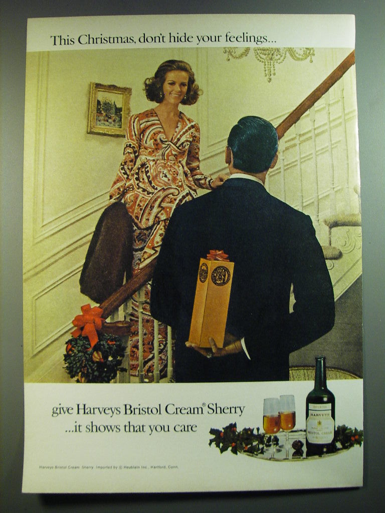 1969 Harveys Bristol Cream Sherry Ad - This Christmas, don't hide your feelings - £14.76 GBP