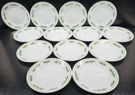 13 Corelle Holly Days Bread Butter Plates Set Corning Holiday Christmas Dish Lot - £70.95 GBP