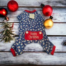 Pet Central Happy Christmas Llama In Scarves Dog Puppy Pajama One Piece ... - £6.75 GBP