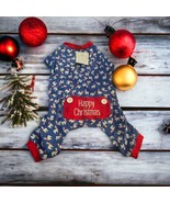 Pet Central Happy Christmas Llama In Scarves Dog Puppy Pajama One Piece ... - £6.66 GBP