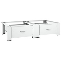 Washing and Drying Machine Pedestal with Pull-out Shelves White - $278.49