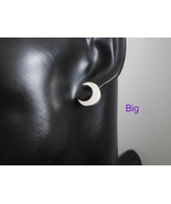 925 Silver 3D Crescent Moon Earrings, Women Stud Earrings, Jewelry Gifts... - £23.18 GBP