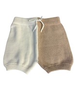 Luna + Luca Organic Cotton Toddler Knit Shorts Beige &amp; White 2-3Y NWT - $439.47 MXN