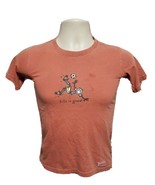 Life is Good Playing Soccer Kids Medium 7 8 Orange TShirt - $371.72 MXN