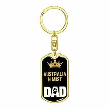 Cat Keyring Gift Cat Key Ring Australian Mist Cat Dad King Swivel Keychain Stain - £24.10 GBP