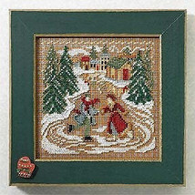 DIY Mill Hill Skating Pond Christmas Bead Counted Cross Stitch Kit - $20.95