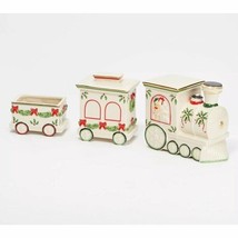 Lenox 3 pc Train Cars Candy Dishes Christmas Holly New Engine Caboose &amp; ... - $500.45 MXN