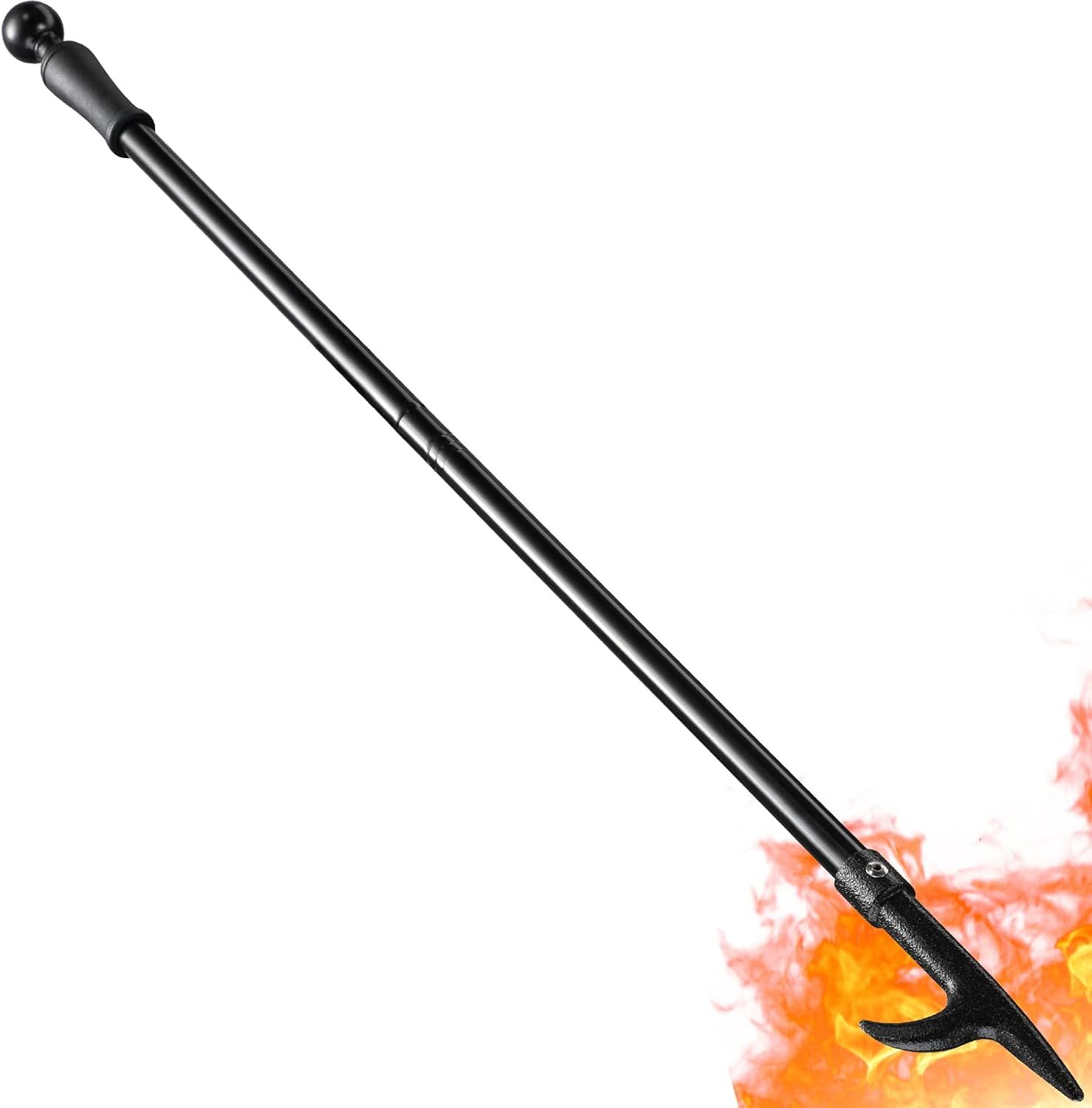 Fire Pit Poker: 46-Inch Extended Outdoor Fire Poker With, Duty Wrought S... - $31.98
