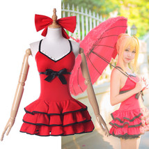 FGO Fate Grand Order Nero Cosplay Costume Red Dress Summer Swimsuit - £29.49 GBP