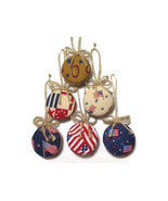 Small Round Americana Ornaments | Tree Ornament | Party Favors | Set/6 | #1 - $6.00