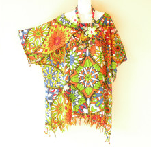KB448 Plus Size Kimono Kaftan Tunic Hippy Maternity Poncho Top - 2X, 3X, 4X, 5X - £19.62 GBP