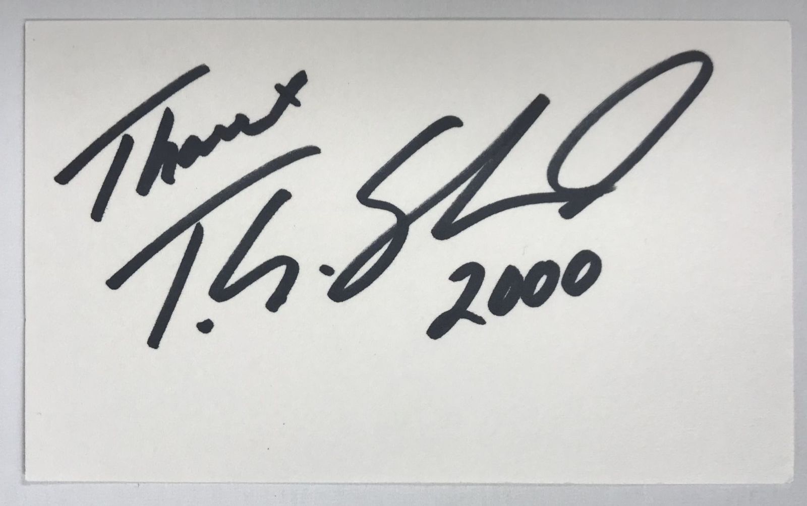 T. G. Sheppard Signed Autographed 3x5 Index Card - $15.00