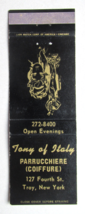 Tony of Italy Parrucchiere Coiffure- Troy, New York 20 Strike Matchbook Cover NY - £1.37 GBP