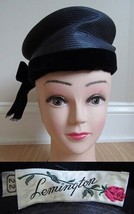 Authentic Vintage Designer Lemington Mod Hat 1960&#39;s Blue Fantastic Condition! - £26.13 GBP