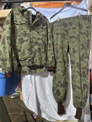 VTG Bulgarian Army splinter Camo Winter Jacket & Pants Military Surplus Uniform - £101.23 GBP