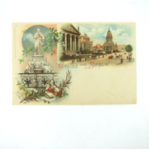 Postcard Berlin Germany Schiller Monument Gendarmenmarkt Playhouse Antique RARE - £11.77 GBP