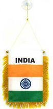 India Mini Flag 4&quot;x6&quot; Window Banner w/suction cup - £2.15 GBP