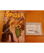 The Spider June 1935 Hordes of the Red Butcher w Lost Souls Pedigree Cert VG+ - $350.00