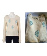 Lauren Conrad Sweater Intarsia Chic Eyelash Bloom Gardenia Shabby Flower... - £23.57 GBP