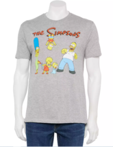 Men&#39;s The Simpsons Logo Graphic Tee New Gray Homer Bart Marge XXL New W ... - $17.07