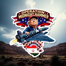 Operation Midnight Hammer Trump Bombing Iran Window Decal Sticker Trump ... - $3.95+