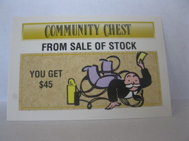 1995 Monopoly 60th Ann. Board Game Piece: Community Chest - Sale of Stock - $1.00