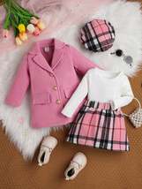 1- Baby Girls 3-Piece Autumn/Winter Outfit, 2023 New Fashion Children&#39;s ... - £30.83 GBP