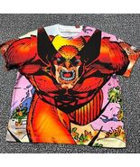 Marvel X-Men Wolverine Oversized Shirt Men XL All Over Print Retro Vintage - $96.16 CAD