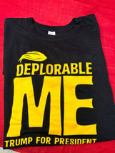 Deplorable Me Trump for President Black LARGE TShirt Short Sleeve Political - $15.89