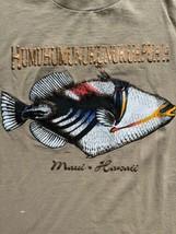 Vintage Anvil Single Stitch Brown Maui Hawaii T-shirt XL Reef Trigger Fi... - $27.83