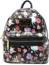 Loungefly Disney Alice In Wonderland Mini Backpack Floral AOP Cheshire w... - £119.89 GBP