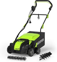 BUCOTOD 2-in-1 Dethatcher &amp; 16-Inch Scarifier Electric Corded, 15 Amp Co... - $118.74
