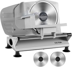 Ostba Meat Slicer Electric Deli Food Slicer With Two Removable Stainless... - £55.79 GBP