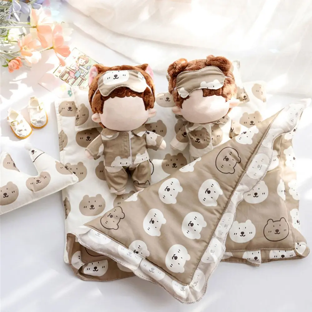 20/15cm Doll Sleeping Bed Product 3 Piece Set Quilt Pillow Korea Idol Dolls - $10.54+