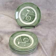 Royal Colonial Homestead Bread Plates 6.5&quot; Lot of 8 Green - $15.67