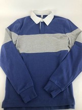 American Apparel Unisex Thick Knit Rugby Shirt, Blue Bell w/ Heather Gre... - $6.99