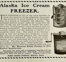 1906 Alaska Ice Cream Freezer Advertisement Cooking Ephemera 4.25 x 5.75&quot; - $28.01 CAD