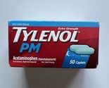 Tylenol PM Extra Strength Pain Reliever/Sleep Aid 50 Caplets 1 Pack EXP0... - £10.00 GBP