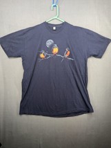 Shirt Woot T-shirt Men&#39;s 2XL Navy Blue Robin Batman Birds Short Sleeve - £7.13 GBP