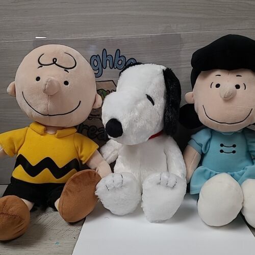 Kohls Cares Charlie Brown Snoopy Lucy Stuffed Plush Toy 14" Peanuts 2019 - £14.12 GBP