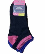 Juncture Womens Socks 3 Pair(1pr Ea Pink,Blue,Purple)-NEW-SHIPS N 24 HOURS - $13.74