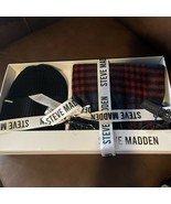 Steve Madden Woman’s Hat and Scarf Gift Set red /black Plaid new - $42.04 CAD