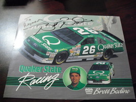 Beautiful Autographed Brett Bodine Promo Sheet LOOK - $21.78