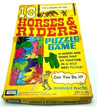 1969 Lakeside Toys, 18 HORSES &amp; RIDERS Puzzle Game, Complete, # 8309 - $20.26 CAD