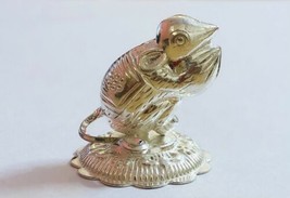 925 Silver Hindu Religious Statue Ganeshas- Mushak Mouse Rat with Modak ... - $33.41