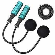 TEPECH Ropeless Jump Rope + 9.2ft Rope, Indoor Cordless  Bright Blue - $19.79