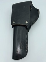 Vintage Brauer Bros 100 % Leather Mfg St Louis Holster Black Sz H 9 Belt - £19.46 GBP